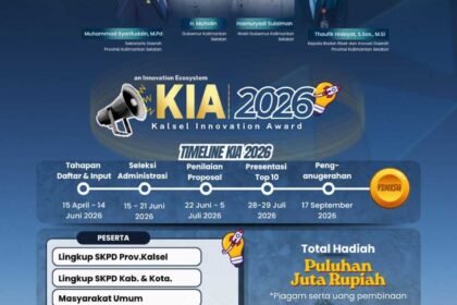 BRIDA Perkuat Ekosistem Inovasi, Sebanyak 88 Proposal Ramaikan Kalsel Innovation Award 2026