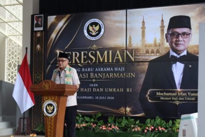 Resmikan Gedung Asrama Haji Kelas I Banjarmasin, Menteri Haji Dorong Optimalisasi Aset untuk Tingkatkan Layanan dan Penerimaan Negara
