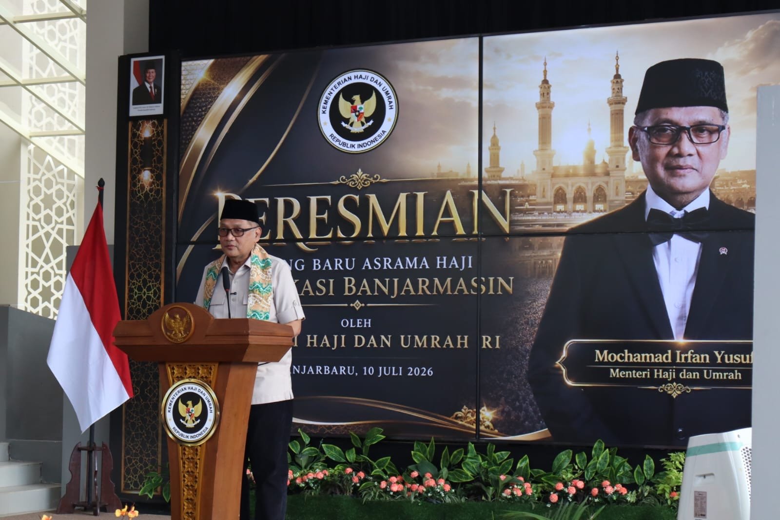Resmikan Gedung Asrama Haji Kelas I Banjarmasin, Menteri Haji Dorong Optimalisasi Aset untuk Tingkatkan Layanan dan Penerimaan Negara