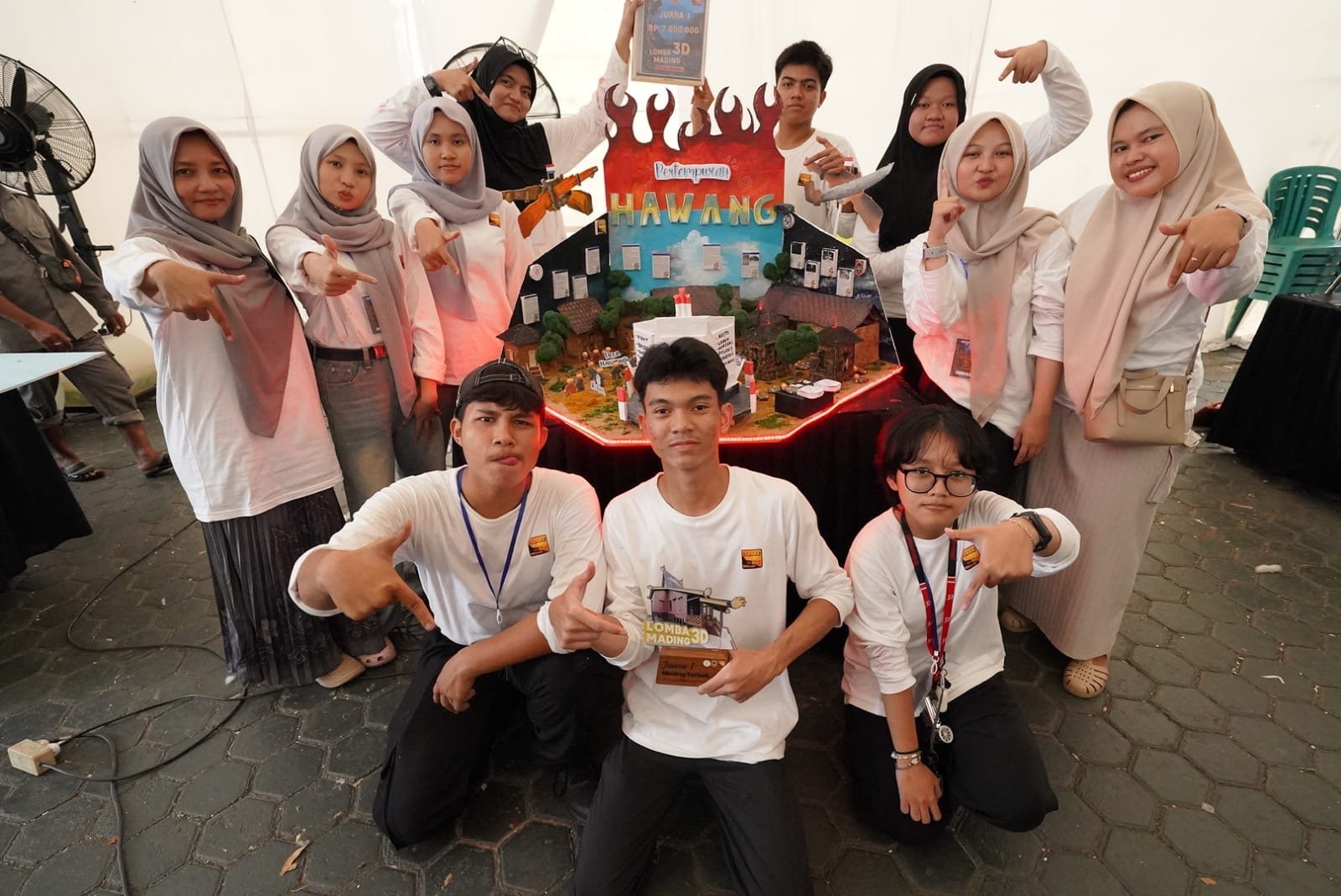 Integrasikan Teknologi AI, SMAN 7 Banjarmasin Kembali Juara Lomba Mading 3D Museum Wasaka