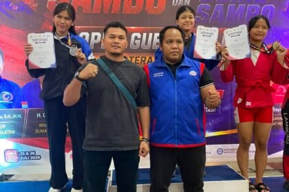 Atlet Pelajar Kalsel Tampil Gemilang, Empat Emas Diraih pada Kejurnas Sambo Sumsel
