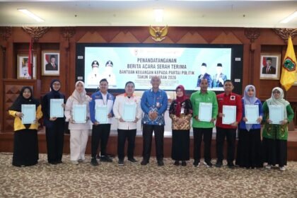 Pemprov Kalsel Salurkan Bantuan Keuangan Rp20,57 Miliar untuk Partai Politik, Perkuat Pendidikan Politik dan Demokrasi