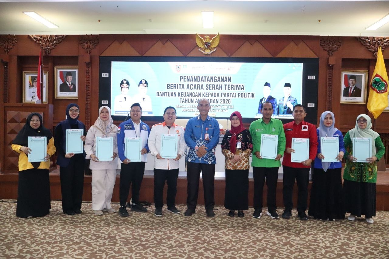 Pemprov Kalsel Salurkan Bantuan Keuangan Rp20,57 Miliar untuk Partai Politik, Perkuat Pendidikan Politik dan Demokrasi