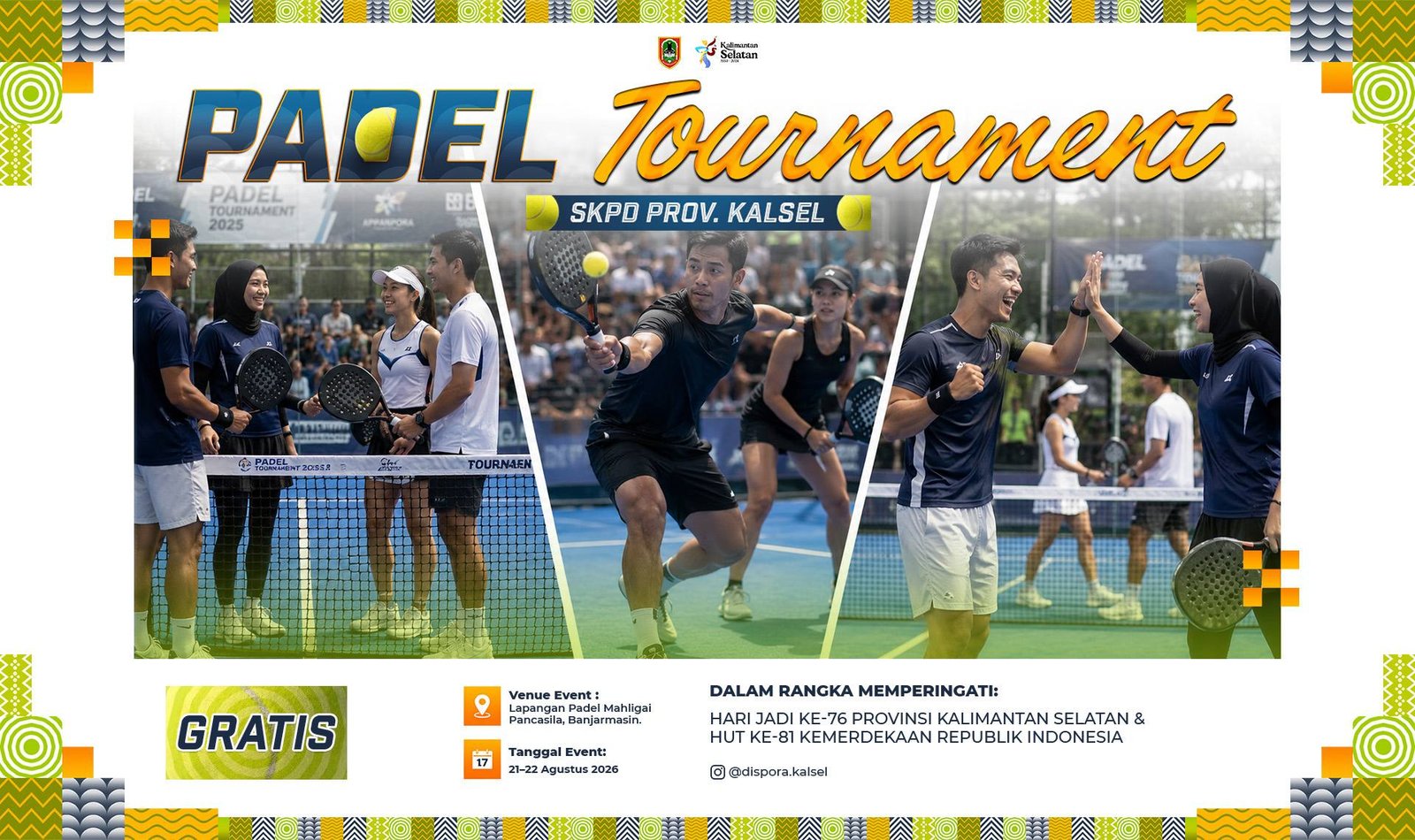Turnamen Padel Antar-SKPD Digelar, 25 Instansi Siap Unjuk Kemampuan