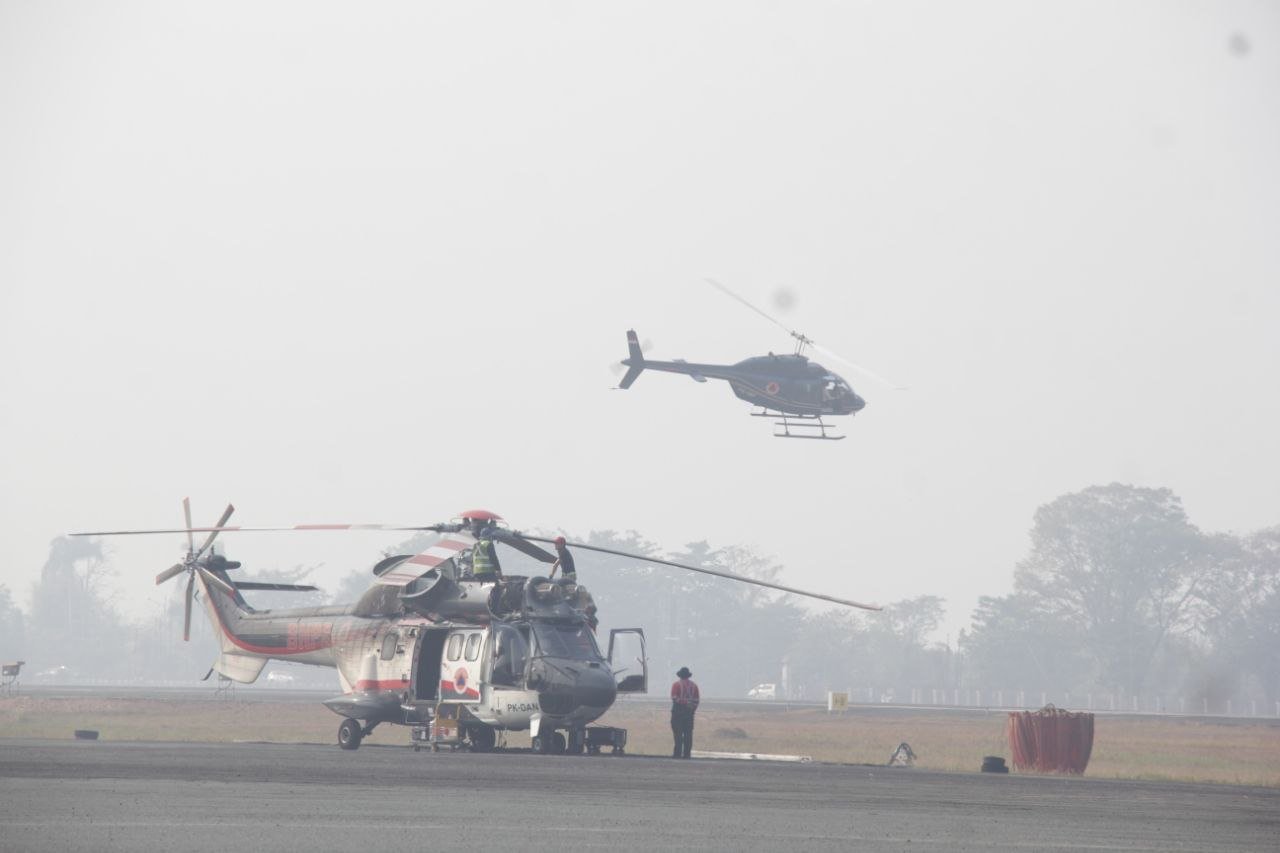 Tiga Helikopter Water Bombing Perkuat Pengendalian Karhutla Kalsel