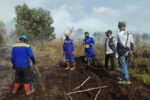 Karhutla Banjarbaru Masih Pekat, Dinsos Kalsel Turunkan Tagana Lakukan Pembasahan