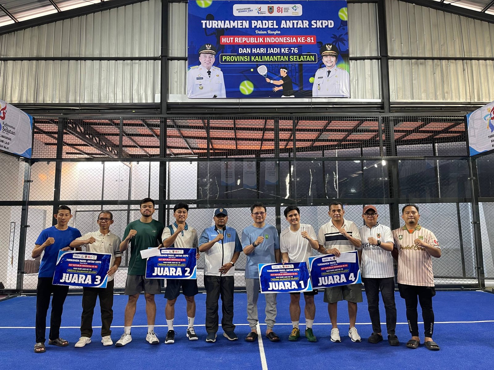 Bapenda Kalsel Juara Turnamen Padel Antar-SKPD, Pererat Silaturahmi dan Budayakan Olahraga